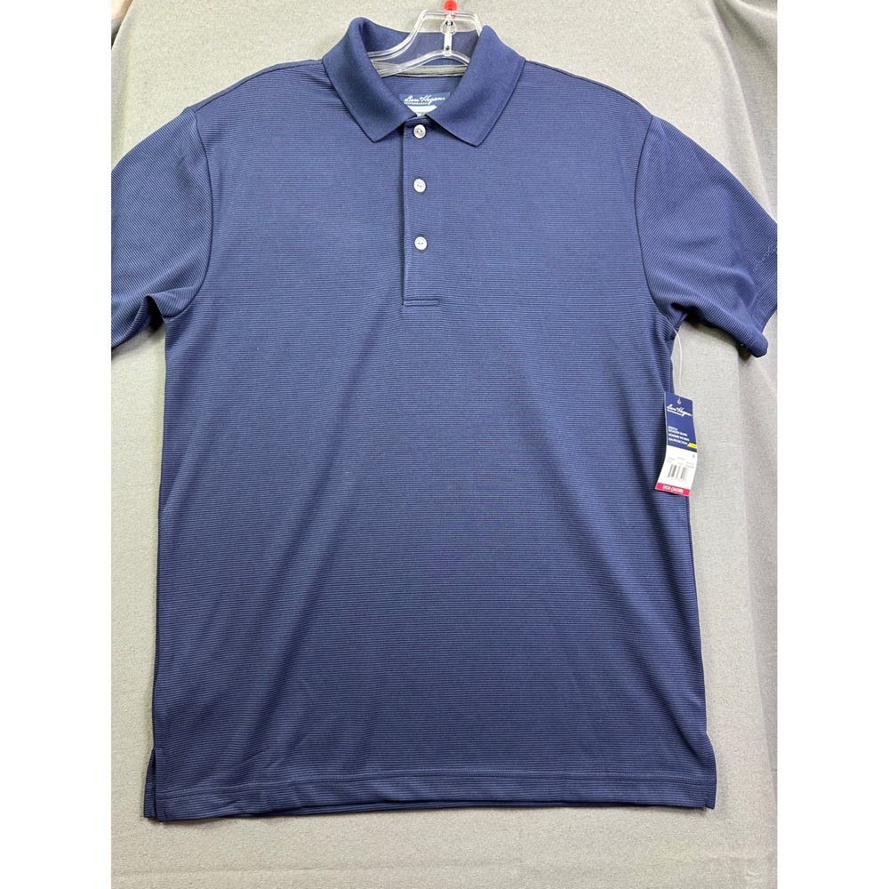 Ben Hogan Performance Men Polo‎ Shirt Peacoat Blue Moisture Wicking UPF 50 Small
